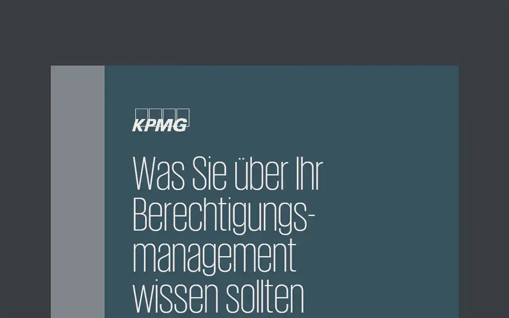 Deutsche Titelseite vom KMPG-Whitepaper