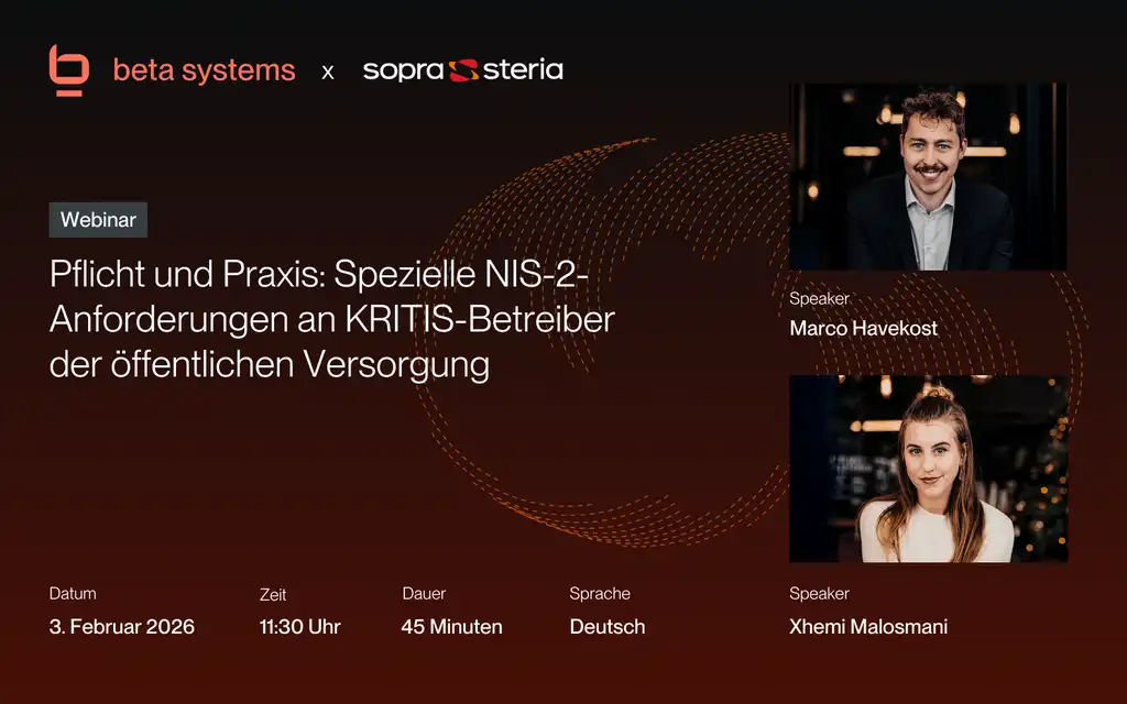 Webinar-Titelbild zu NIS-2-Anforderungen für KRITIS-Betreiber