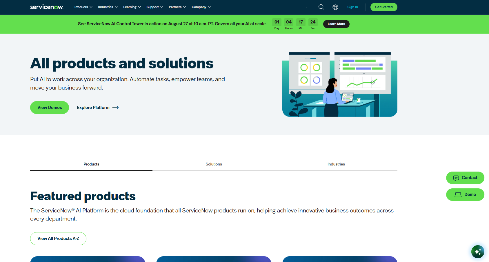 servicenow website screenshot servicenow website screenshot