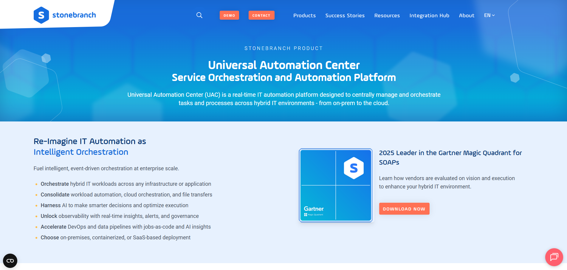 Stonebranch UAC Stonebranch UAC Website Screenshot