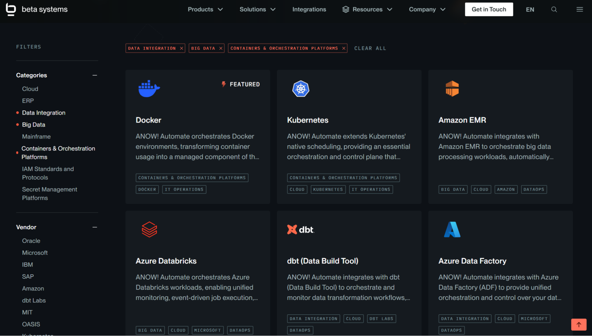 integration hub integrations integration hub integrations website screenshot
