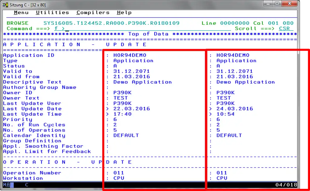 IWS Audit Comparison Table
