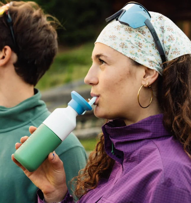 Dopper Steel - Fresh Green x Flip Straw