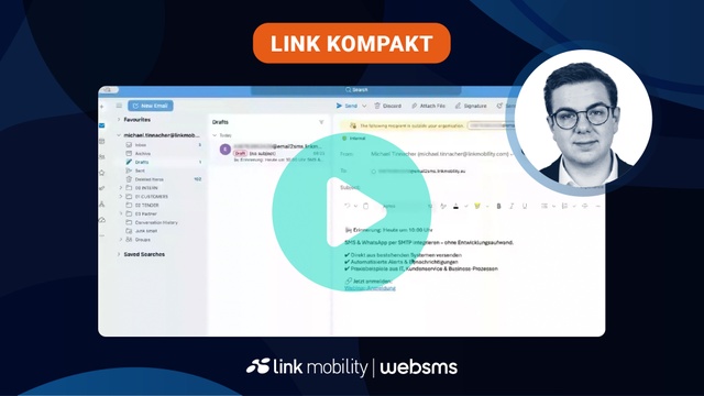 In diesem How-to mit Video zeigen wir Ihnen, wie einfach Sie SMS und WhatsApp per SMTP in Ihrem bestehenden System nutzen können,.