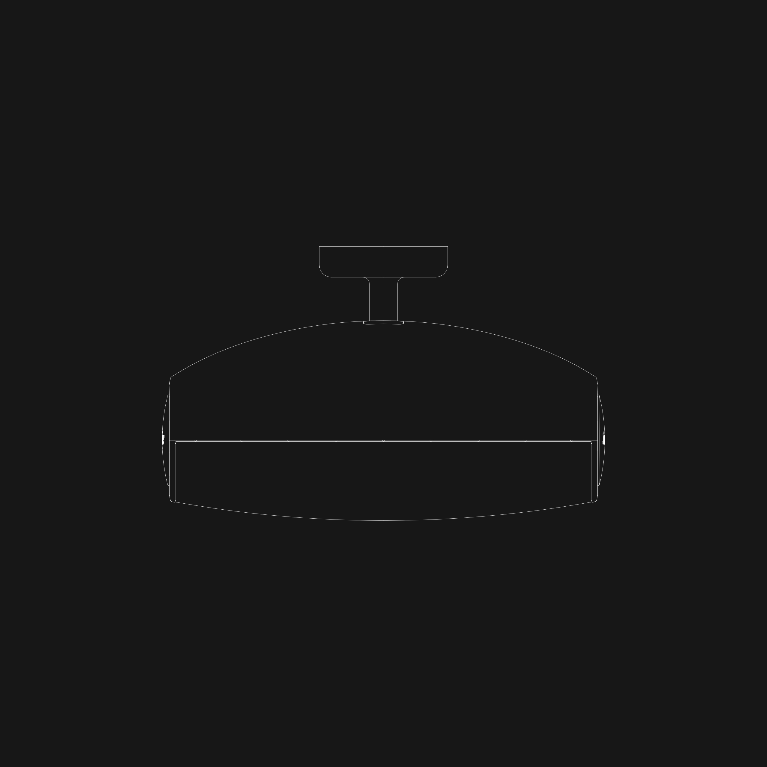 Monochromatic technical drawing of the Sonus faber Aster outdoor speaker, accentuating its sleek design.