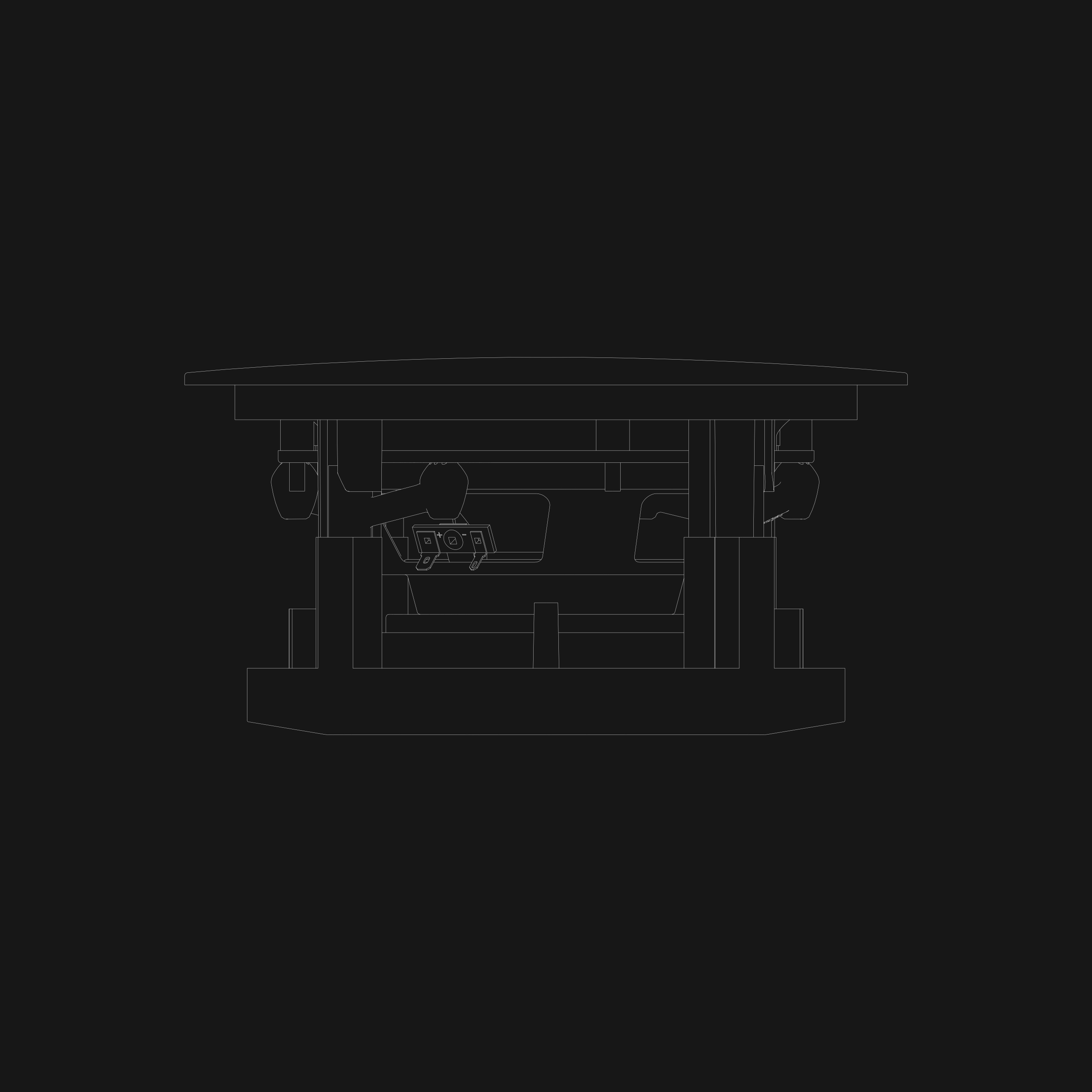 Side view monochromatic tech drawing of the Sonus faber Palladio PC-562 in-ceiling system, revealing intricate details.