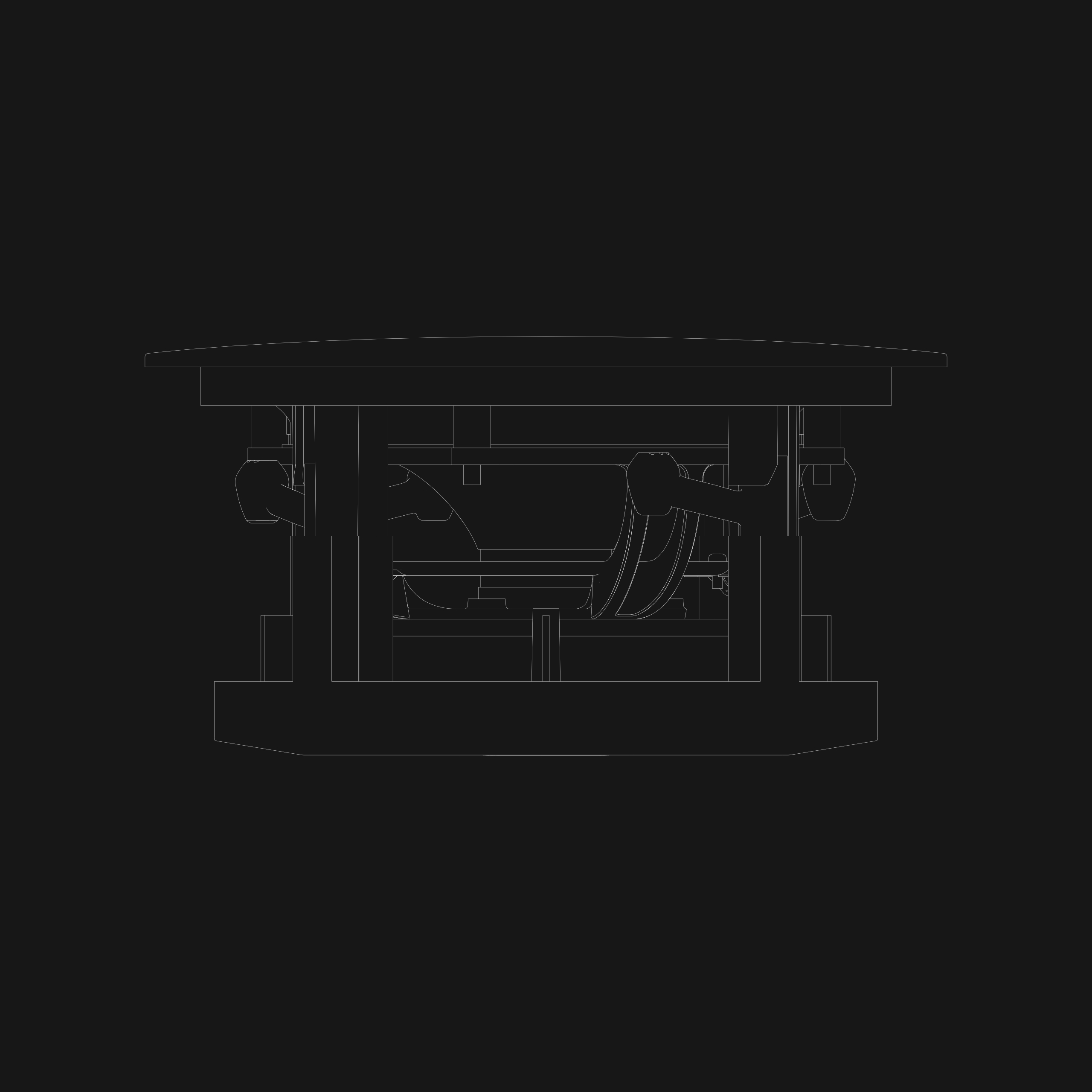 Overhead monochromatic technical illustration: Sonus faber Palladio PC-662 in-ceiling system, showcasing intricate details.