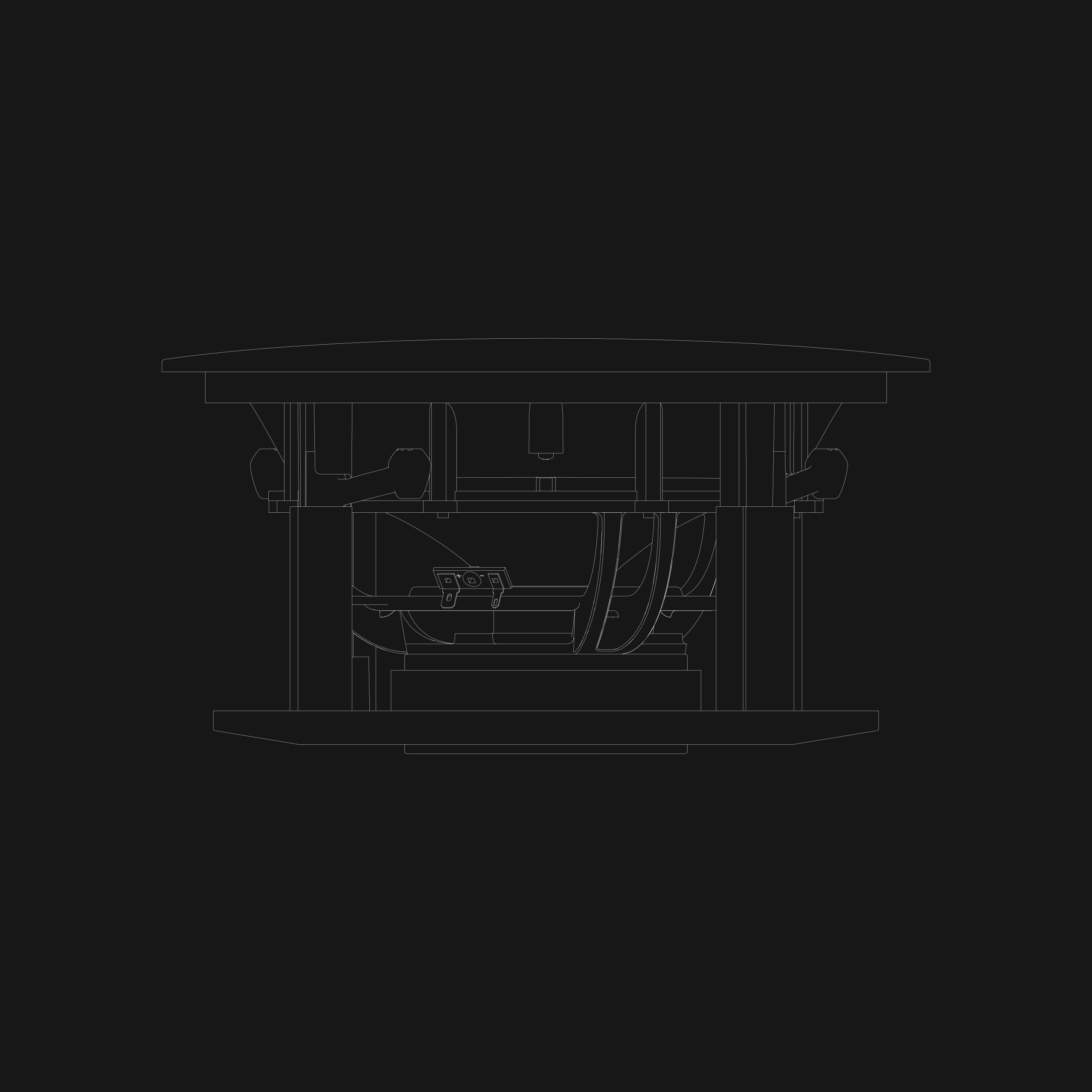 Aerial black and white tech sketch of the the PC-683 3-way in-ceiling system from Sonus faber's Palladio Collection.