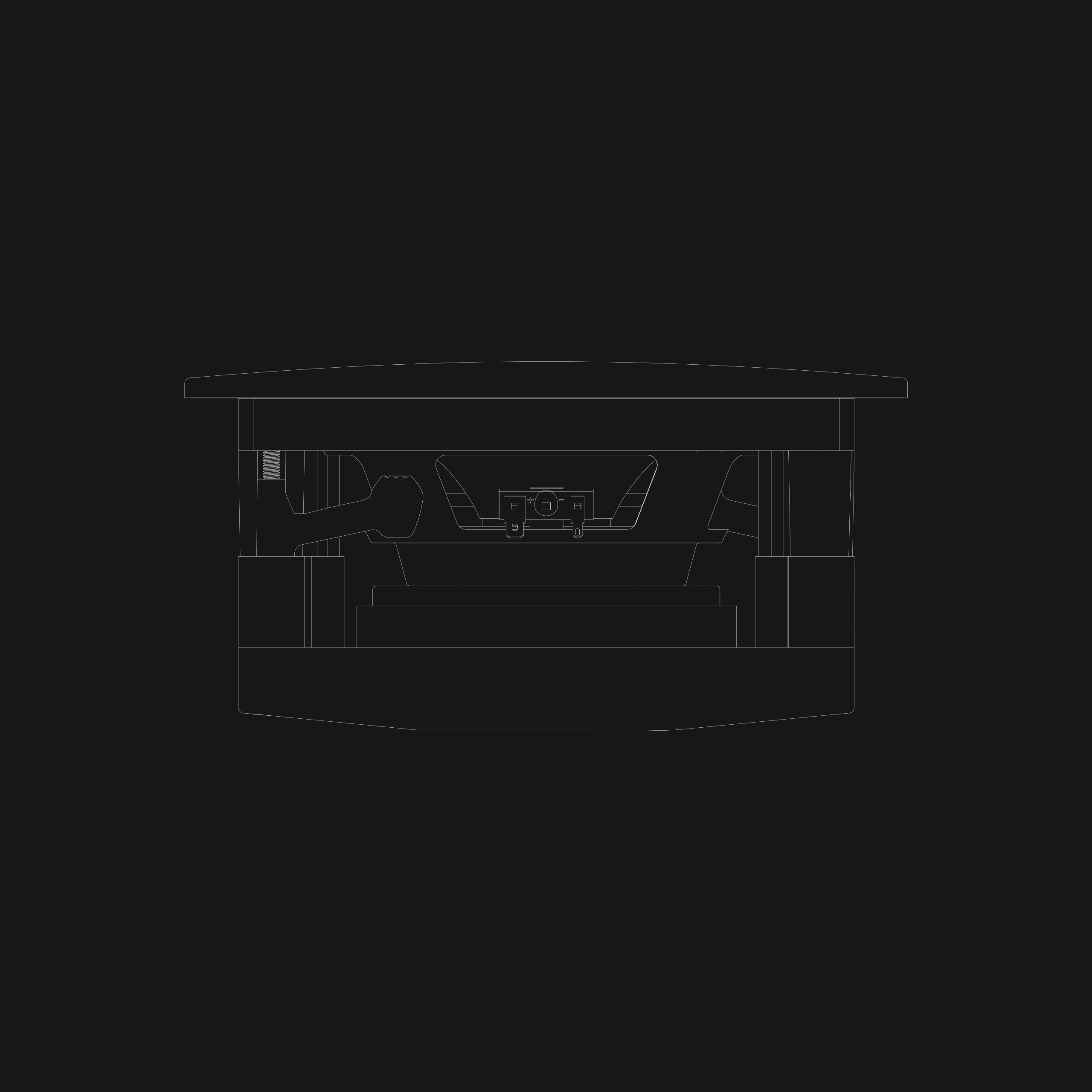 Technical side view drawing of Sonus faber Palladio Collection's PW-562: 2-way in-ceiling system in black and white.
