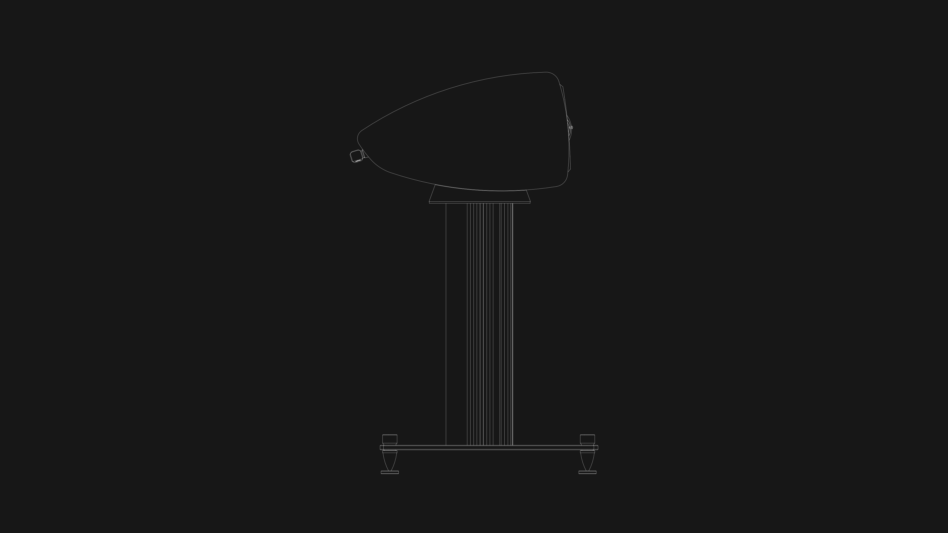 Side view of Sonus faber Olympica Nova CI center channel speaker, displaying its sleek and clean design lines.
