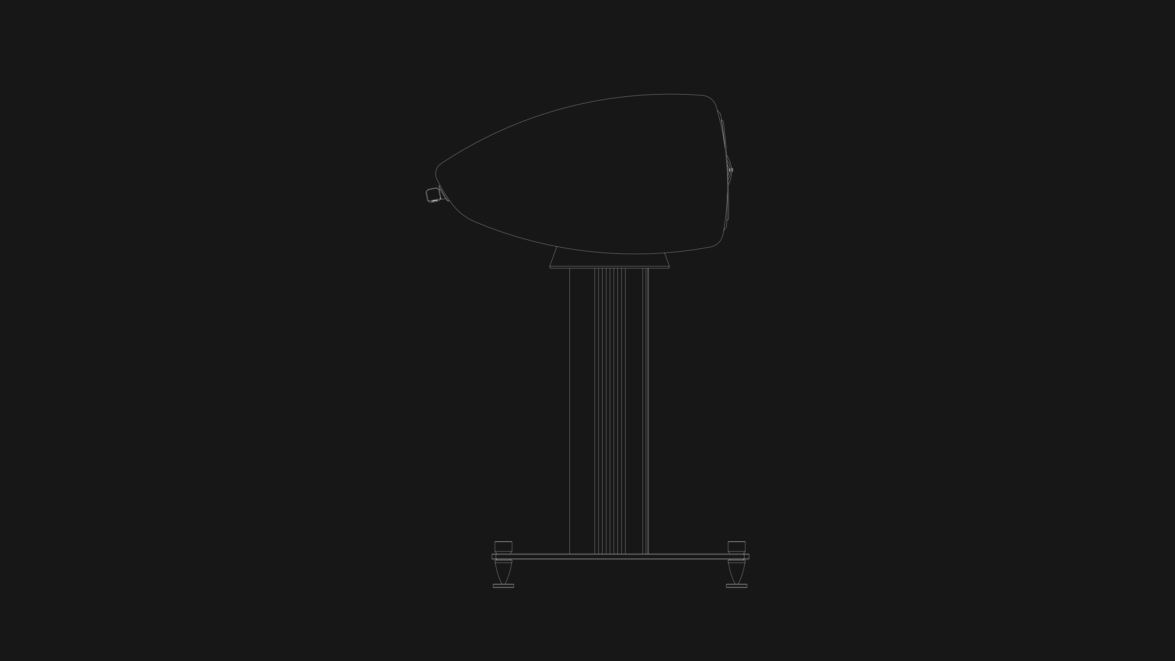 Side view of Sonus faber Olympica Nova CII center channel, highlighting its sleek and sophisticated design.