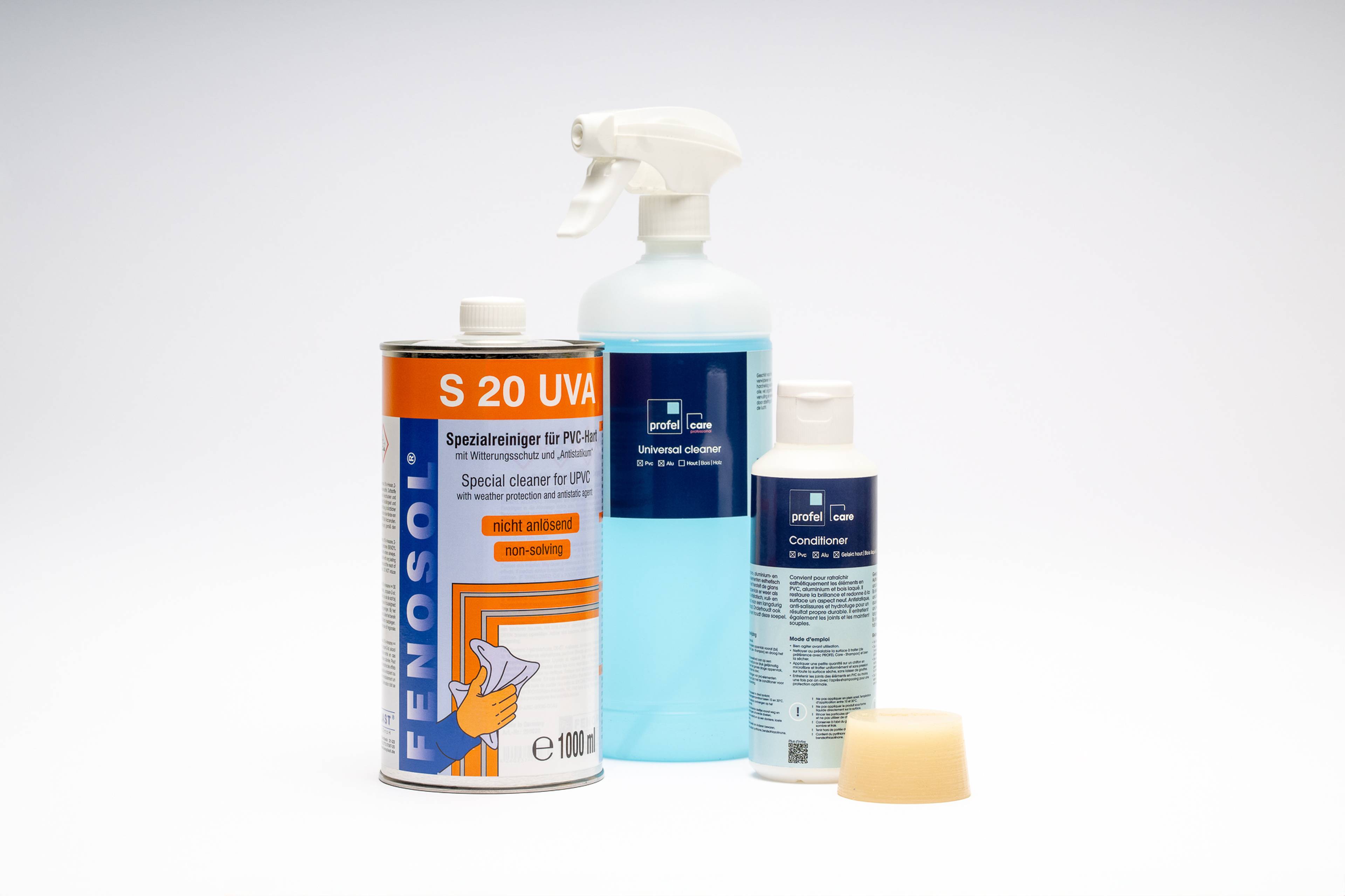 Universele en UPVC reiniger, conditioner en gom voor Profel ramen & deuren