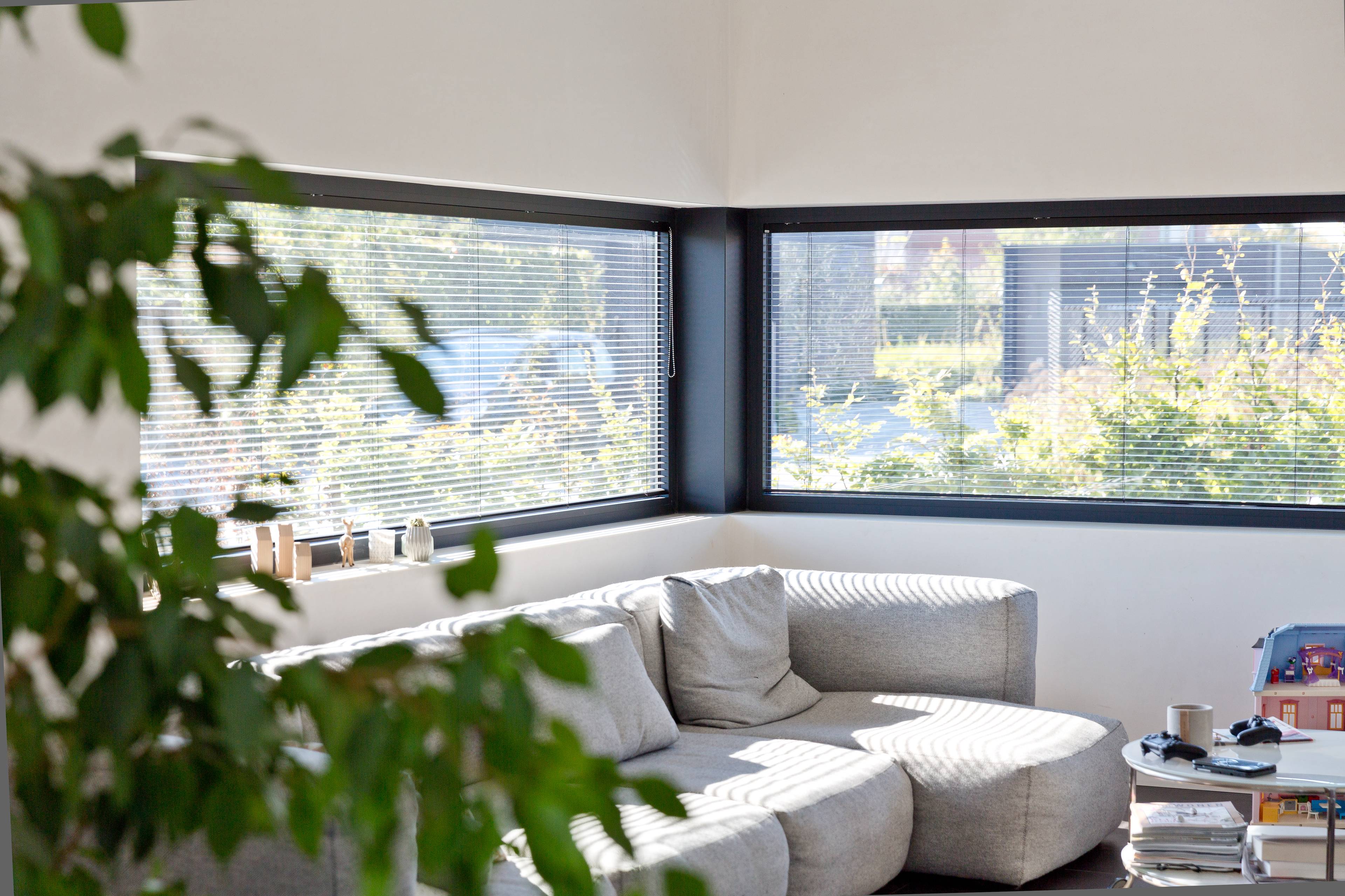 Salon moderne avec des châssis modernes noirs de Profel