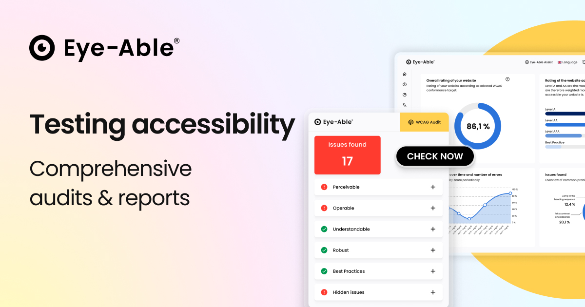 Test your accessibility: Website Audit & Report | Eye-Able