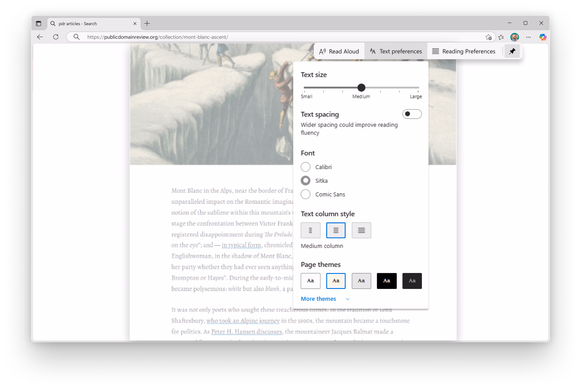 Microsoft's immersive reader