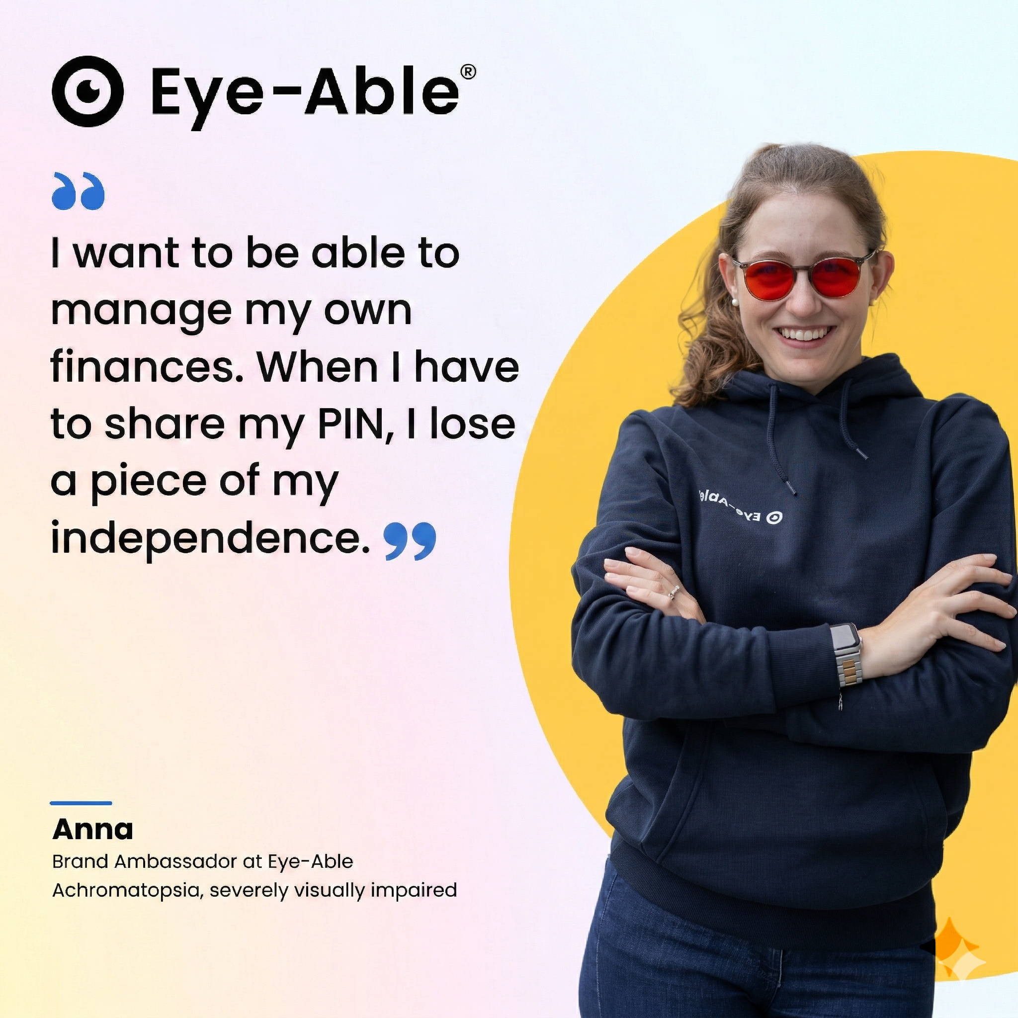 Quote of brand ambassador Anna: 