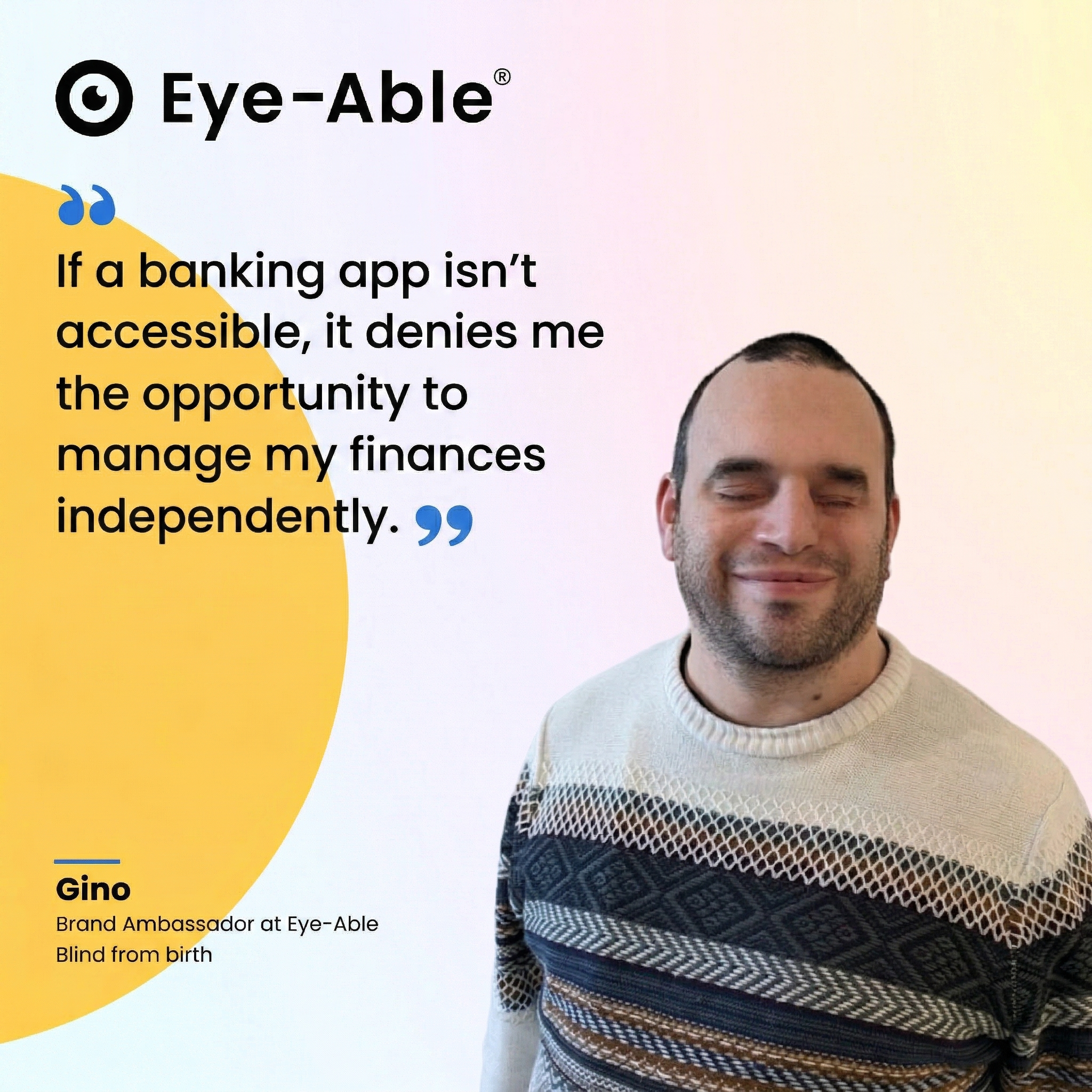 Quote of brand ambassador Gino