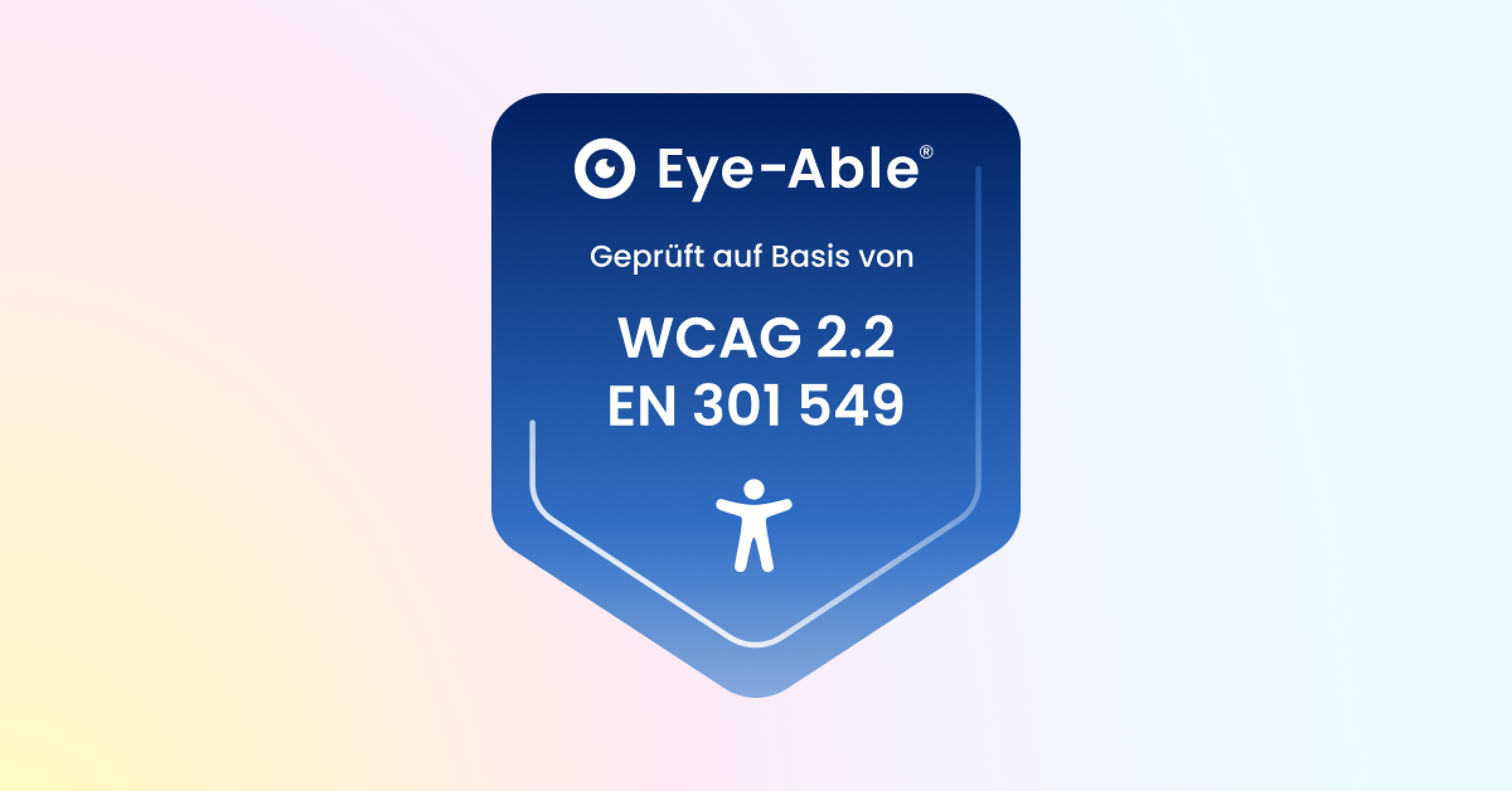 Eye-Able Siegel für die manuelle Prüfung mit der Bezeichnung 