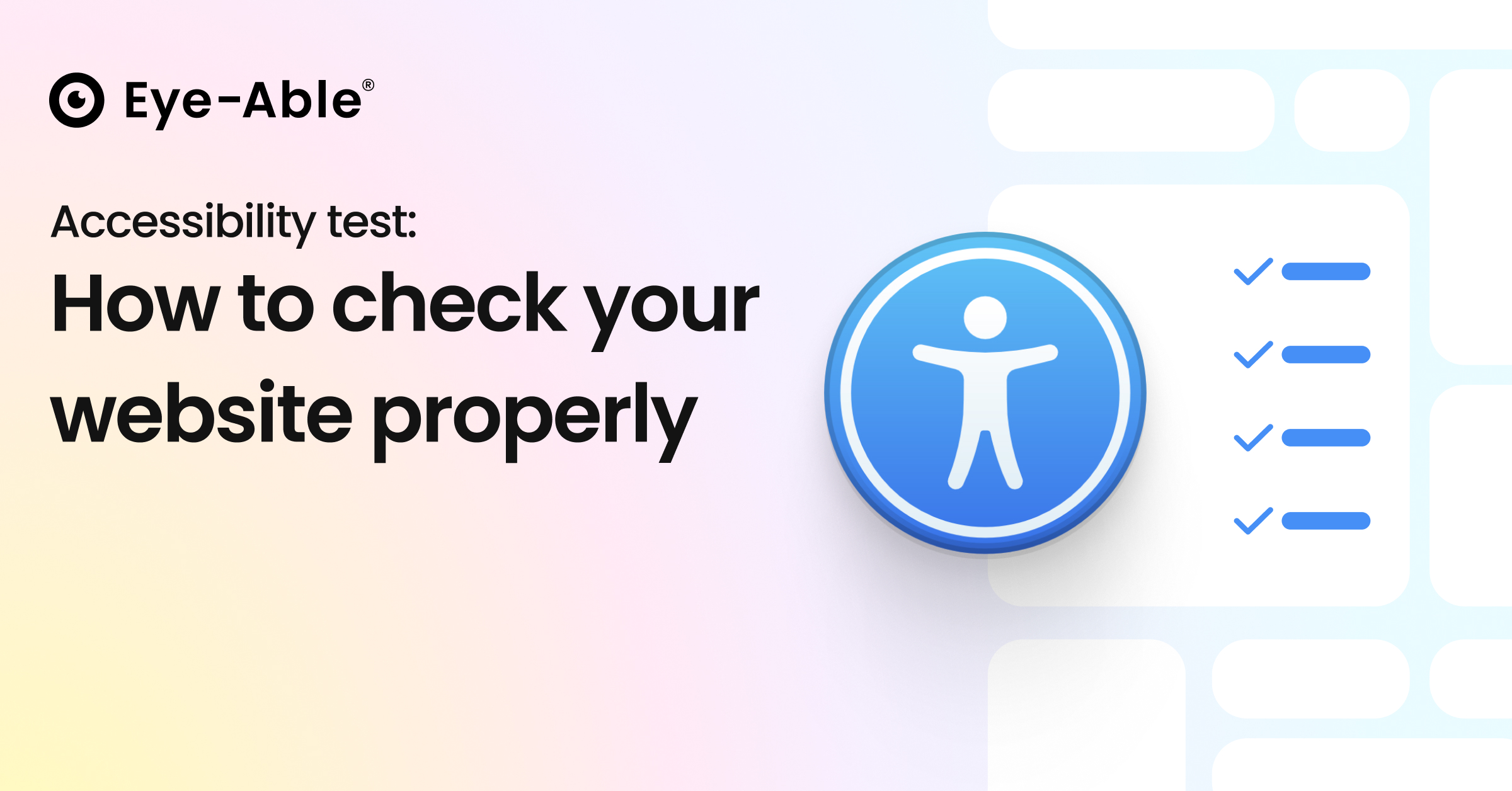 Accessibility icon with check list.