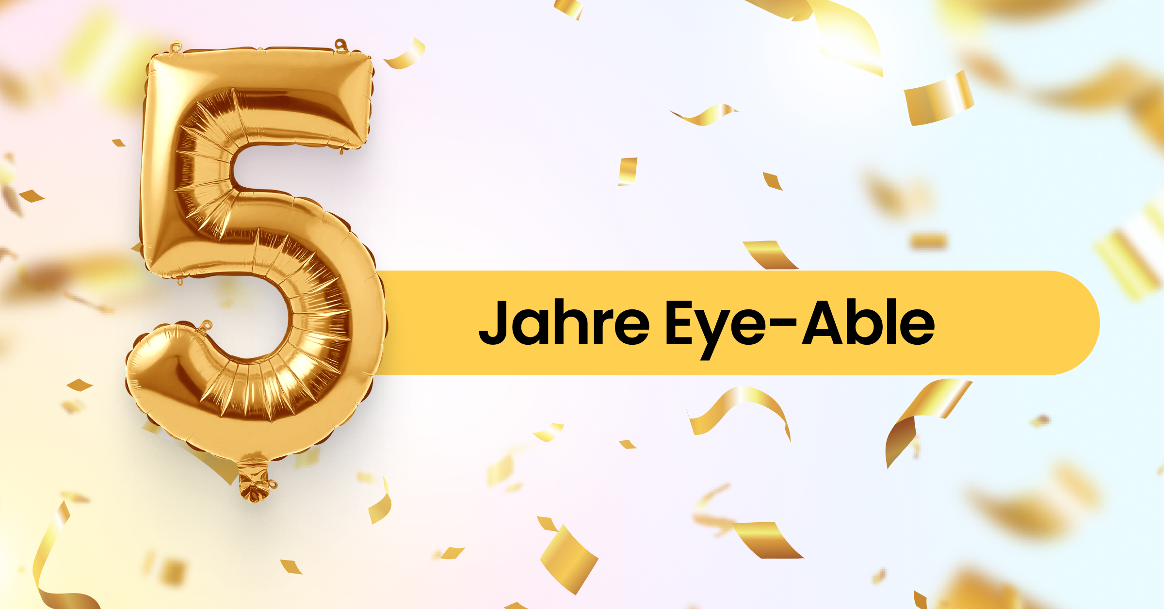 Luftballon mit einer 5, der 5 Jahre Eye-Able symbolisiert