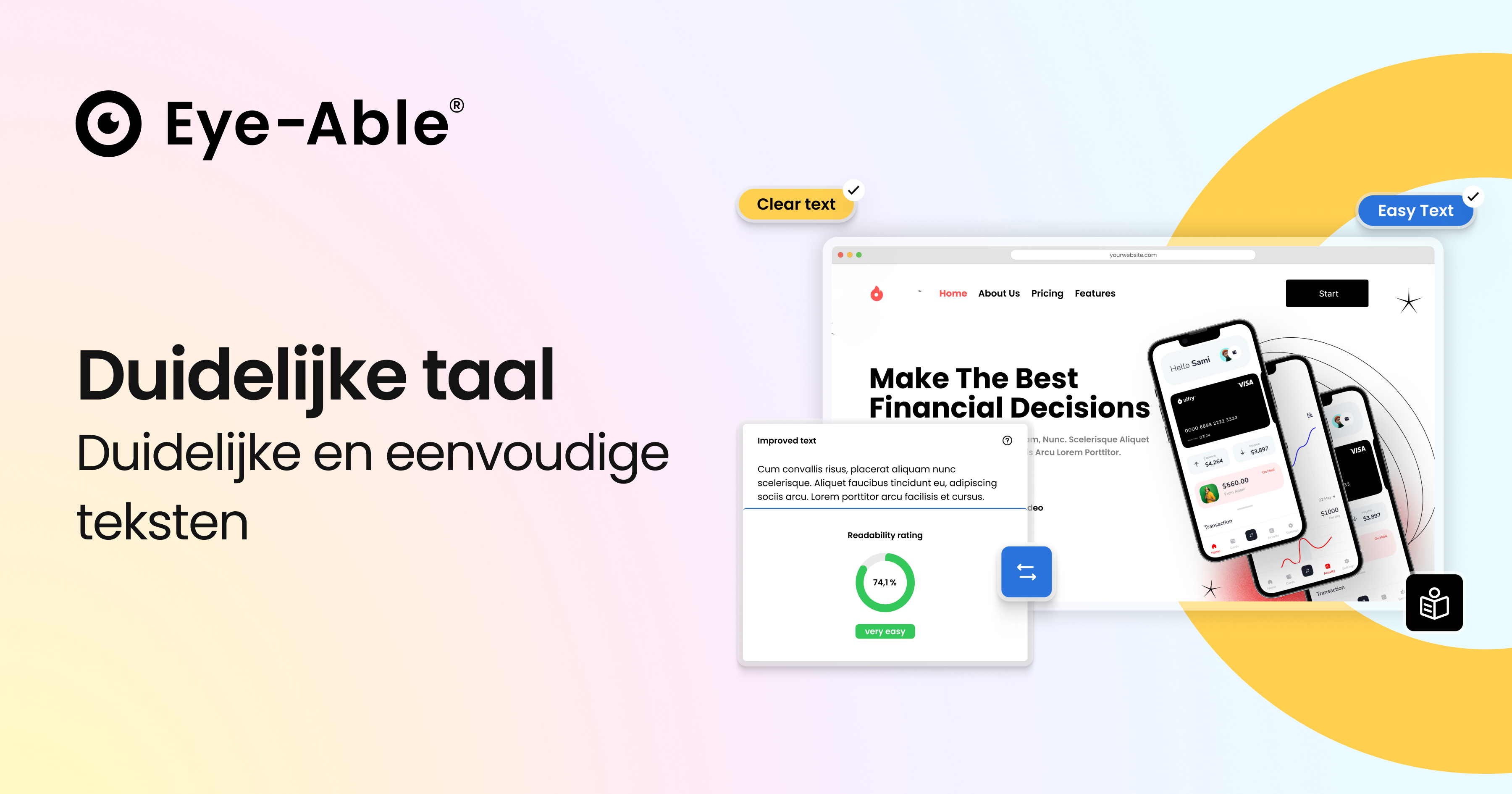 Eenvoudige taal voor websites: geautomatiseerd & conform | Eye-Able