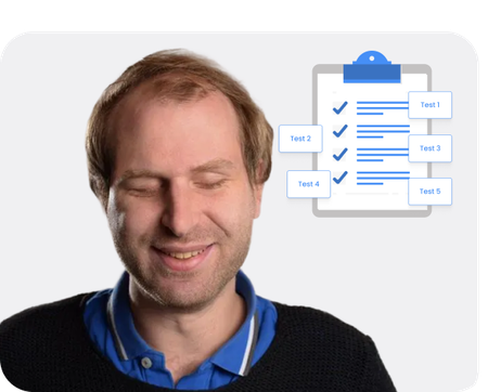Accessibility expert reviewing digital checklist