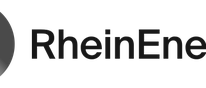 Logo of RheinEnergie, a leading energy company in Germany.