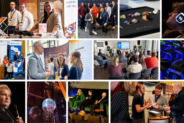 Collage von Fotos, die bei der Nacht der Hörgesundheit 2025 aufgenommen wurden