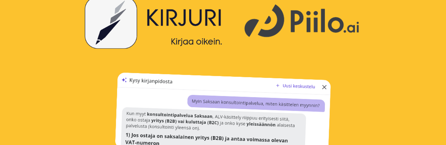 Luotettava AI kirjanpitoon Kirjuri x Piilo