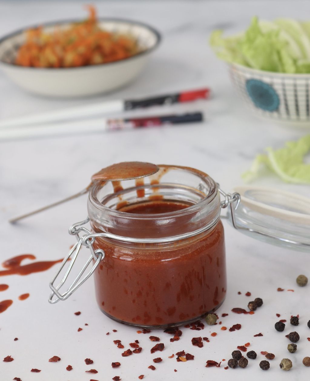 Gochujang Paste in einem Glas