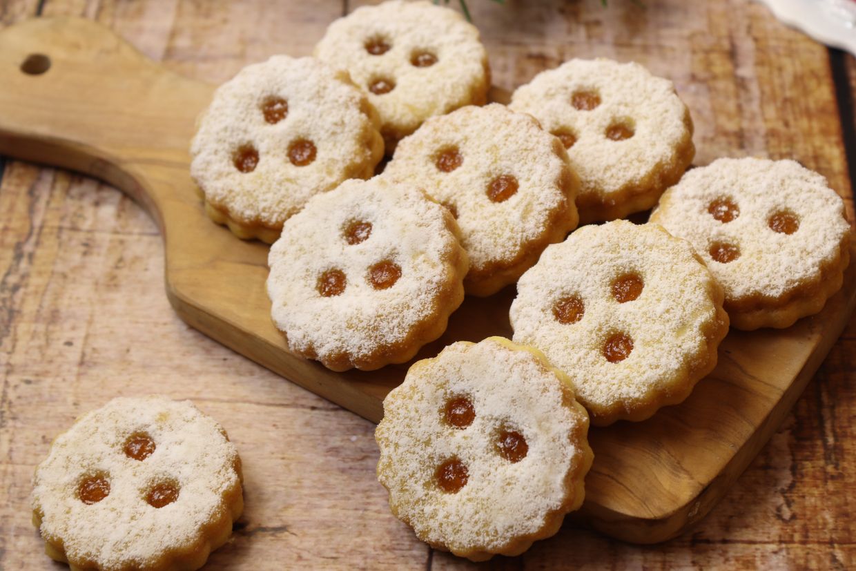 Linzer Augen in Nahaufnahme