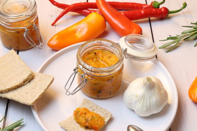 Ajvar in einem Glas