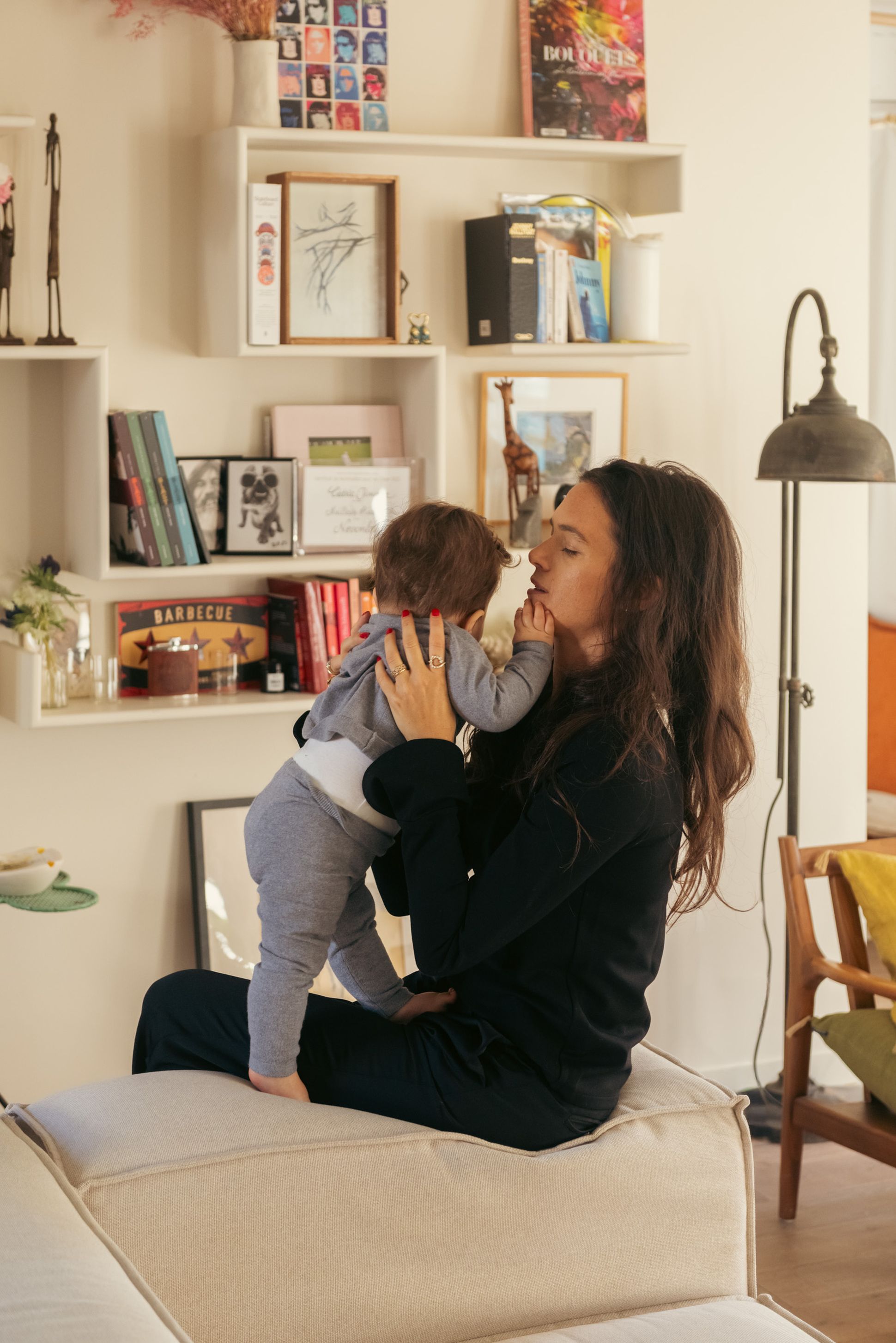 Capucine Martin et Cédric Jimenez chez eux à Paris