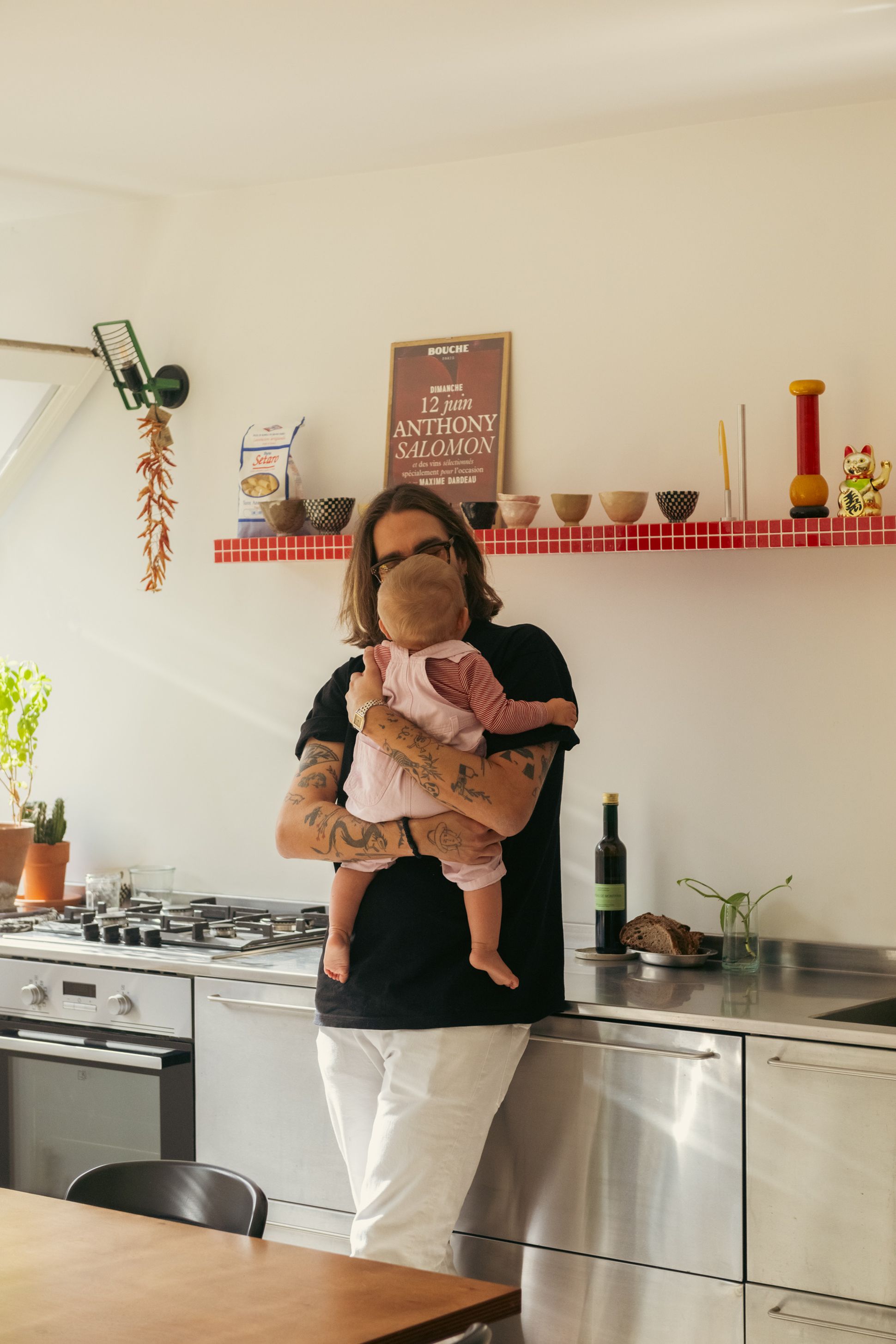 Camille Marchal et Anthony Salomon chez eux à Paris