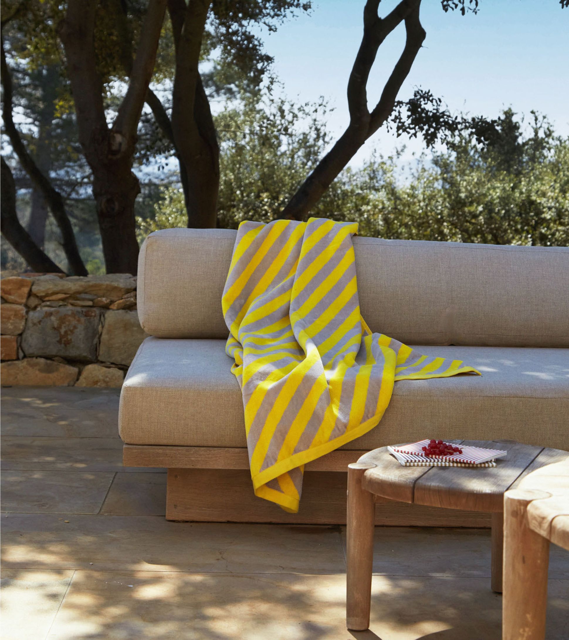 Vue drap de plage Acqua
