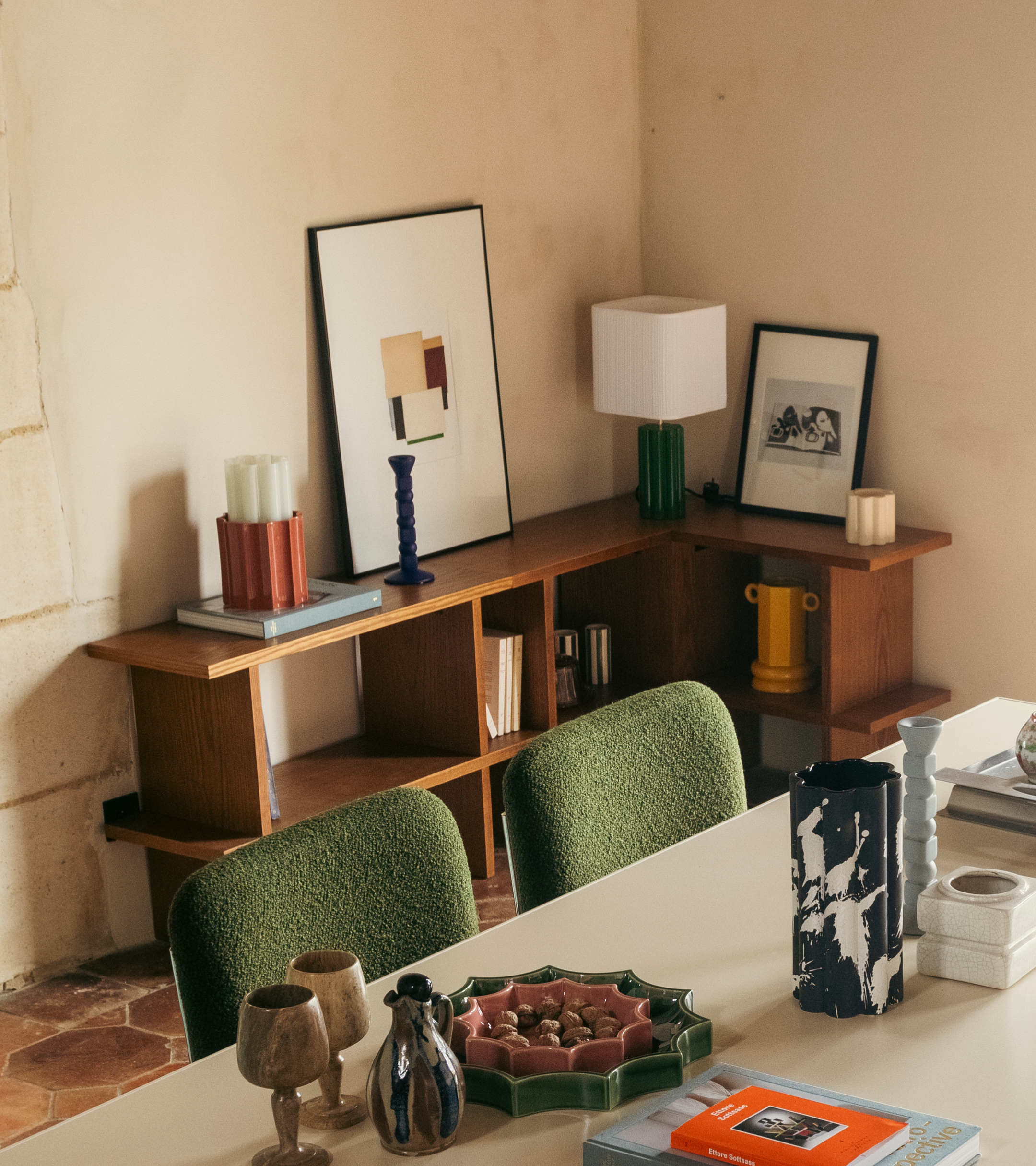 Iroko Finish Ash Wood Shelf - Mara - The Socialite Family