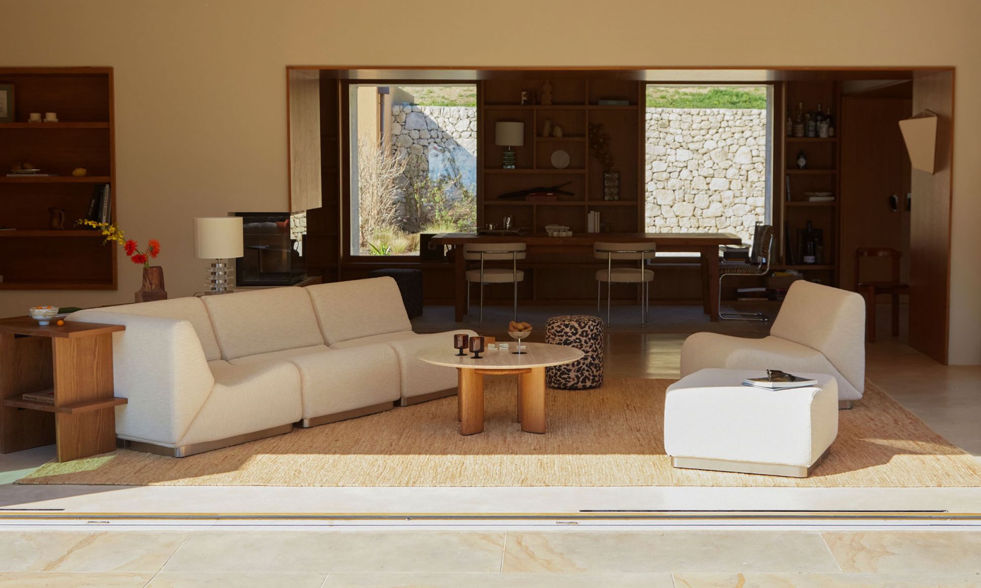 Canapé Rotondo tissu tramé