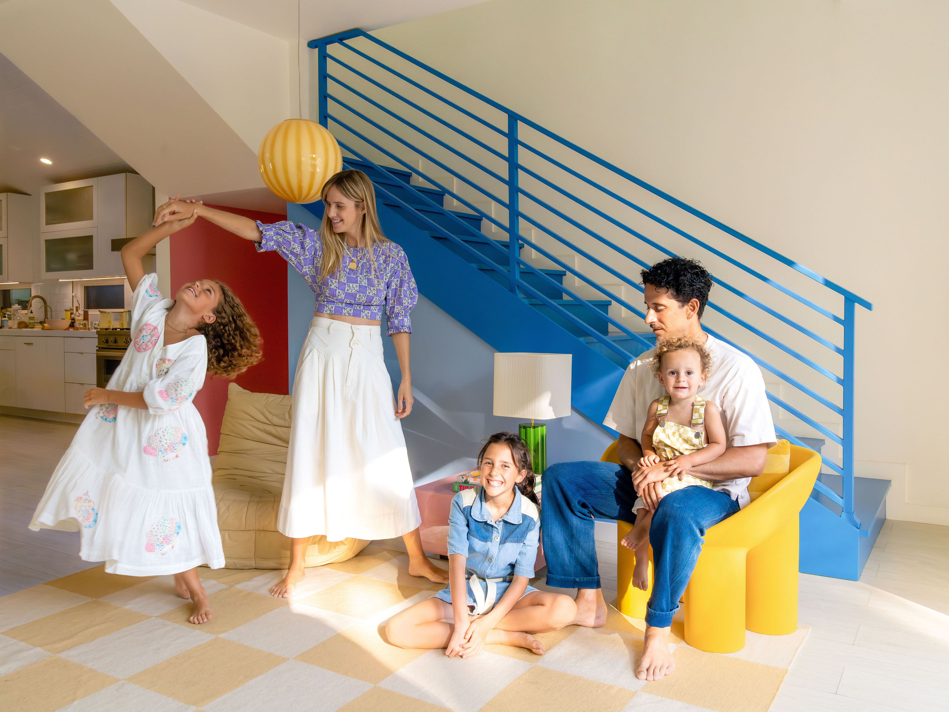 Chloé Fleury en famille chez elle à Los Angeles