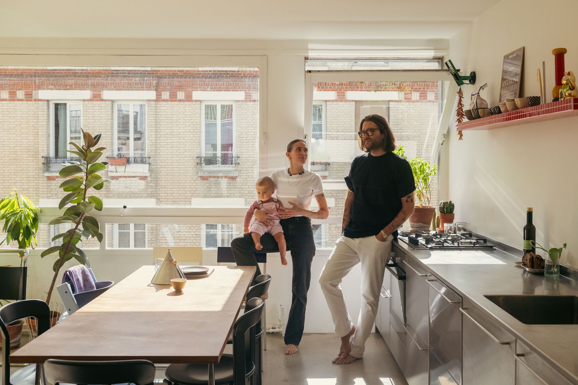 Camille Marchal et Anthony Salomon chez eux à Paris