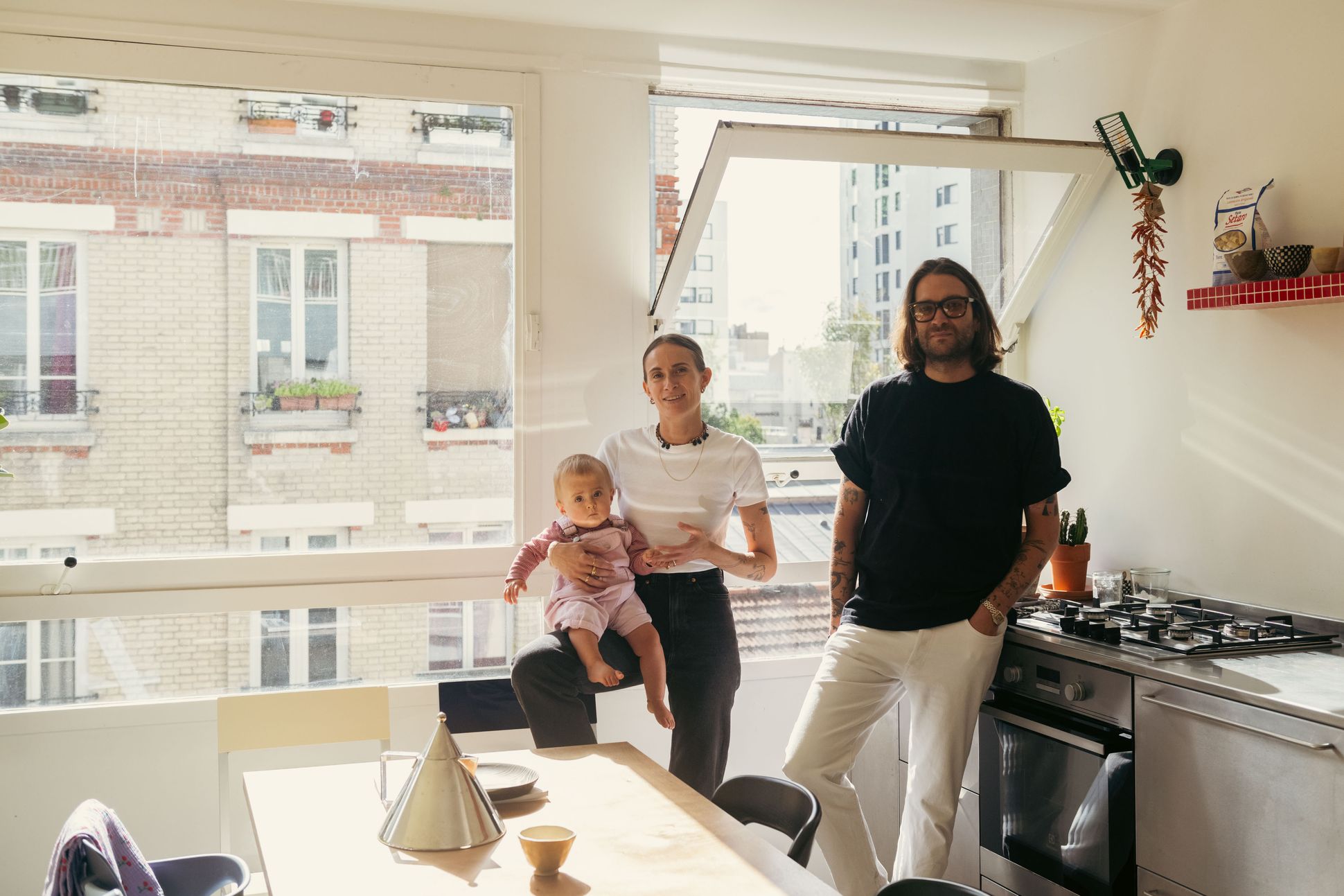 Camille Marchal et Anthony Salomon chez eux à Paris