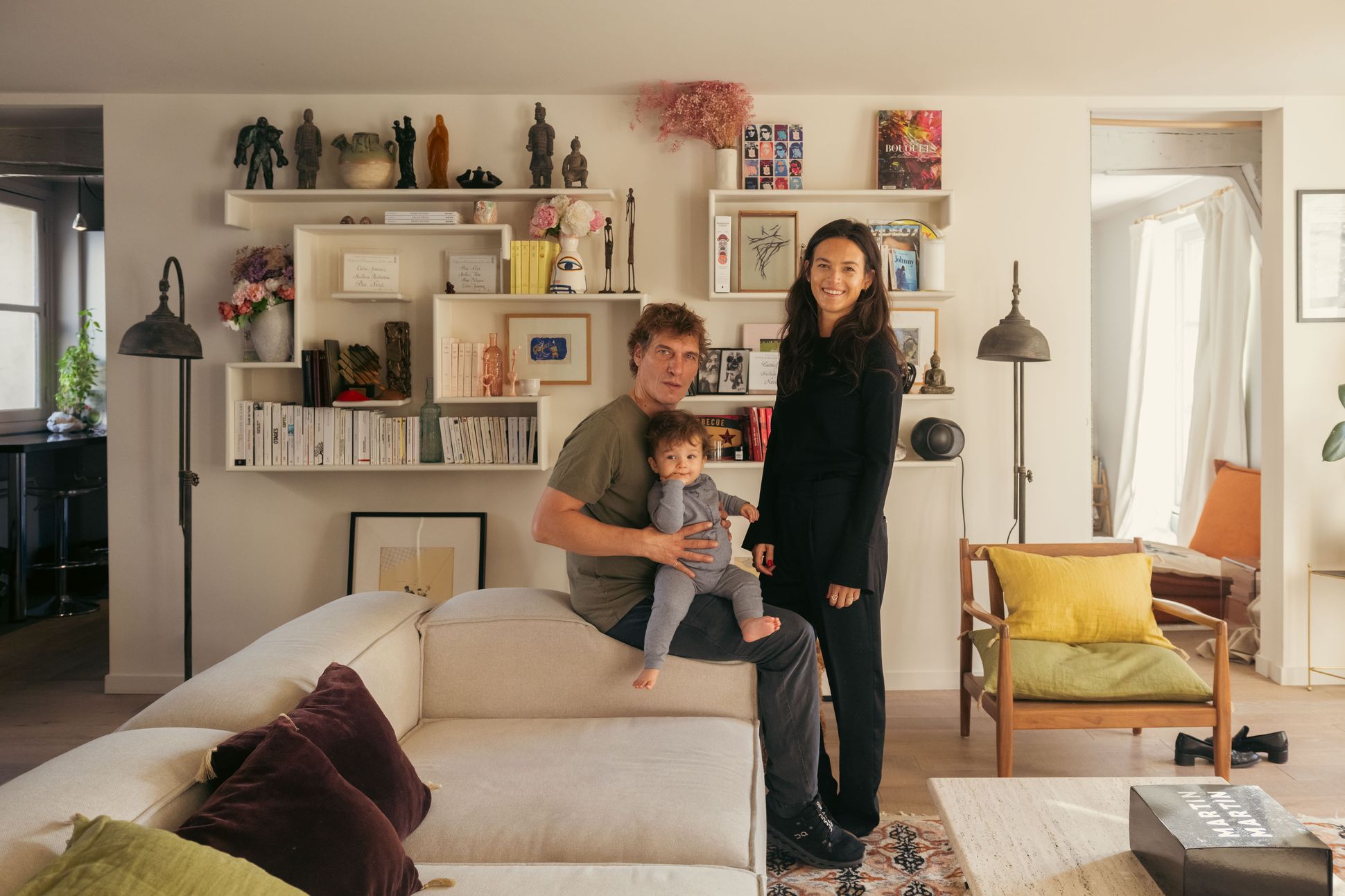 Capucine Martin et Cédric Jimenez chez eux à Paris