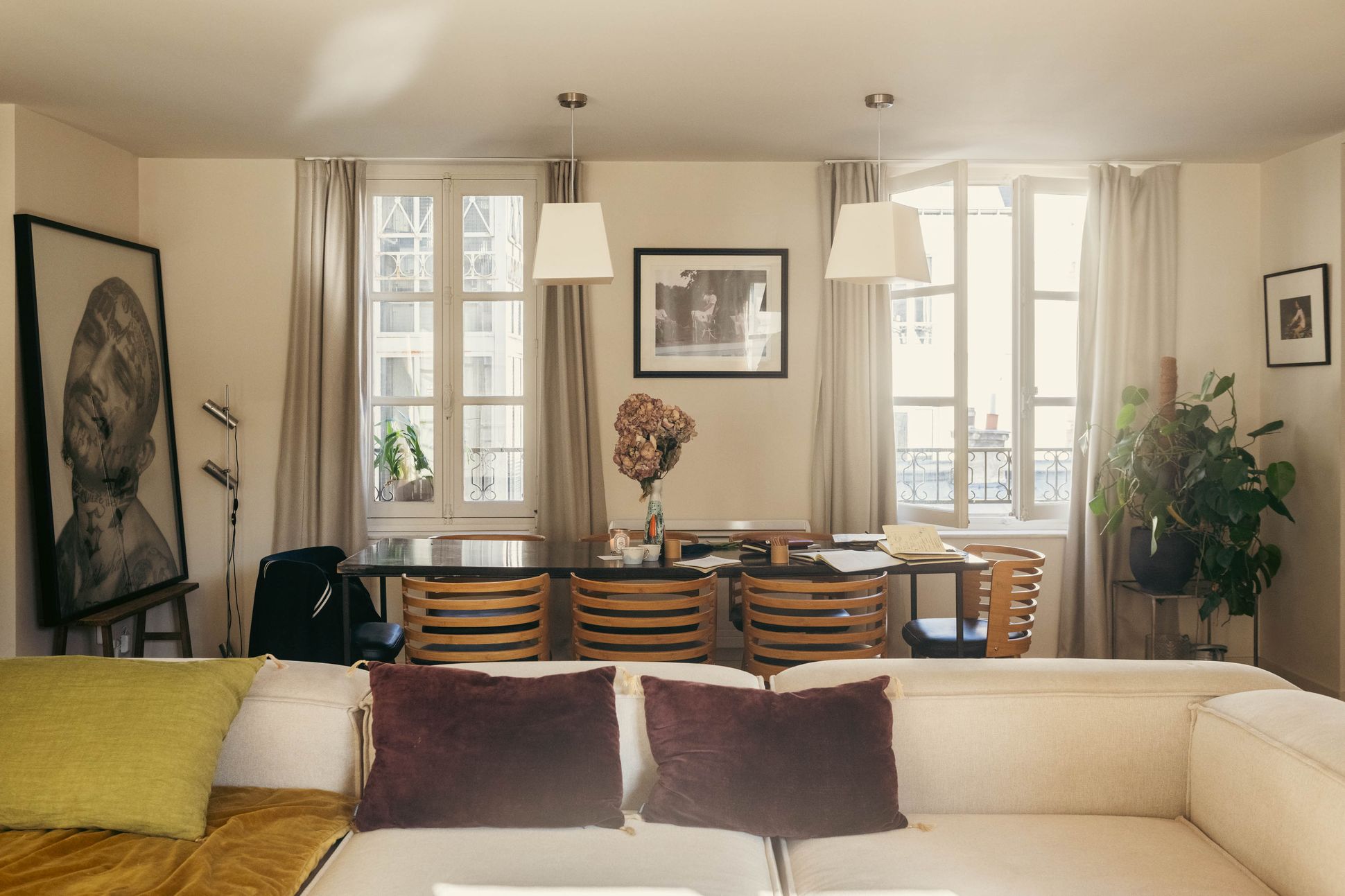 Capucine Martin et Cédric Jimenez chez eux à Paris