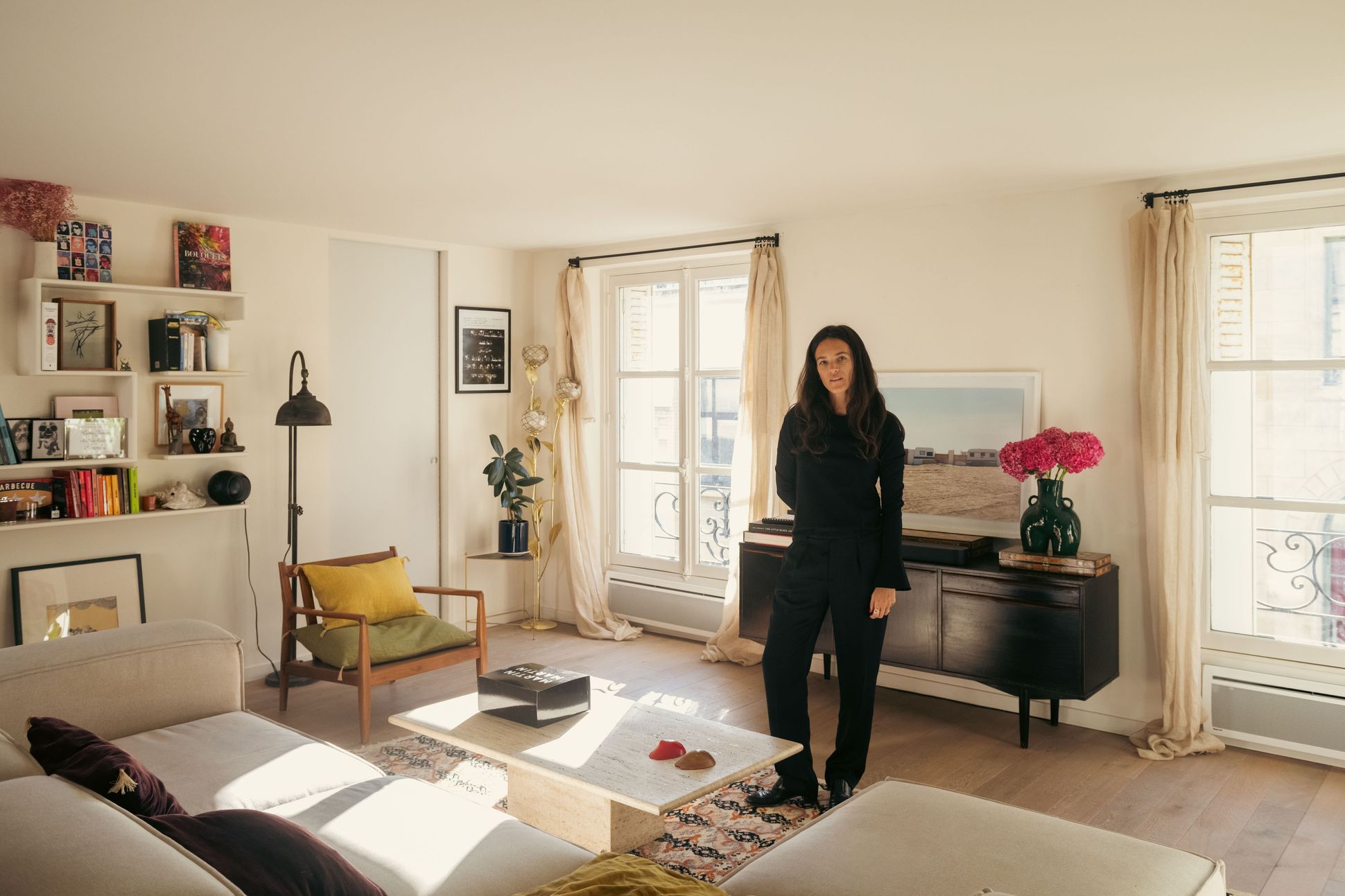 Capucine Martin et Cédric Jimenez chez eux à Paris