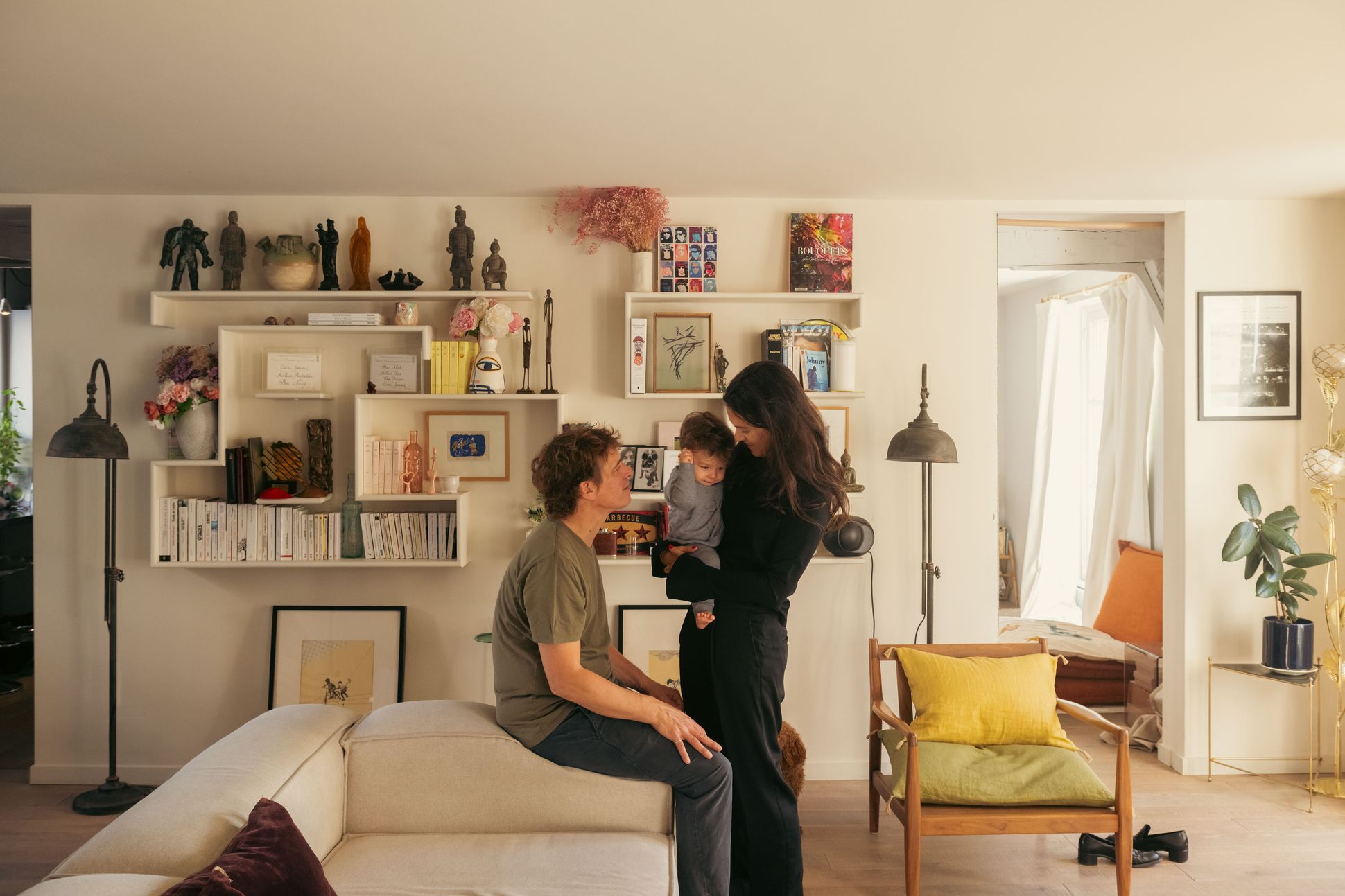 Capucine Martin et Cédric Jimenez chez eux à Paris