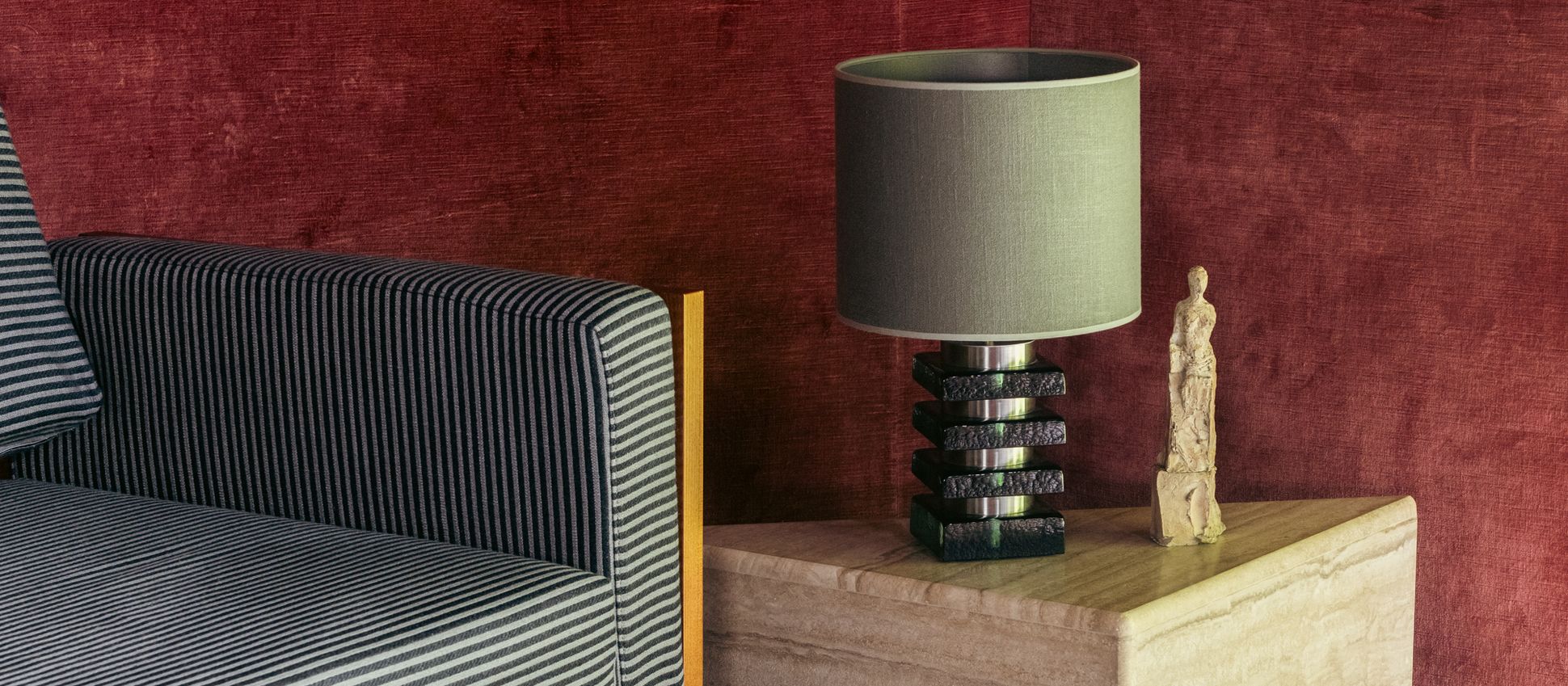 Lampe à poser Marta verre vert