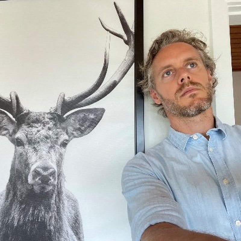 Jakob Løkke Madsen and a panda