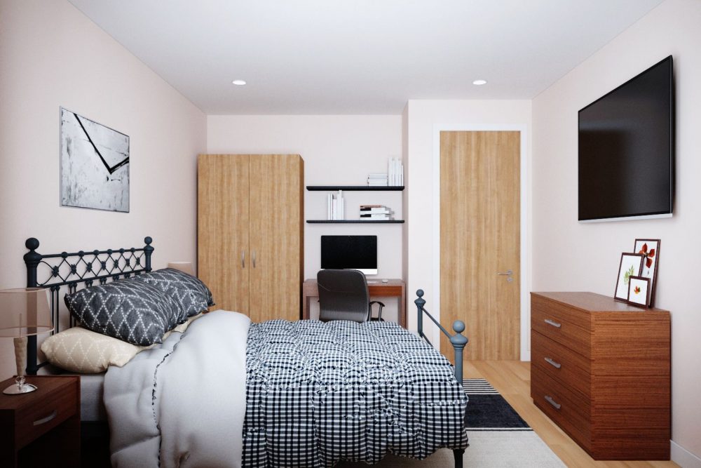 Student accommodation bedroom