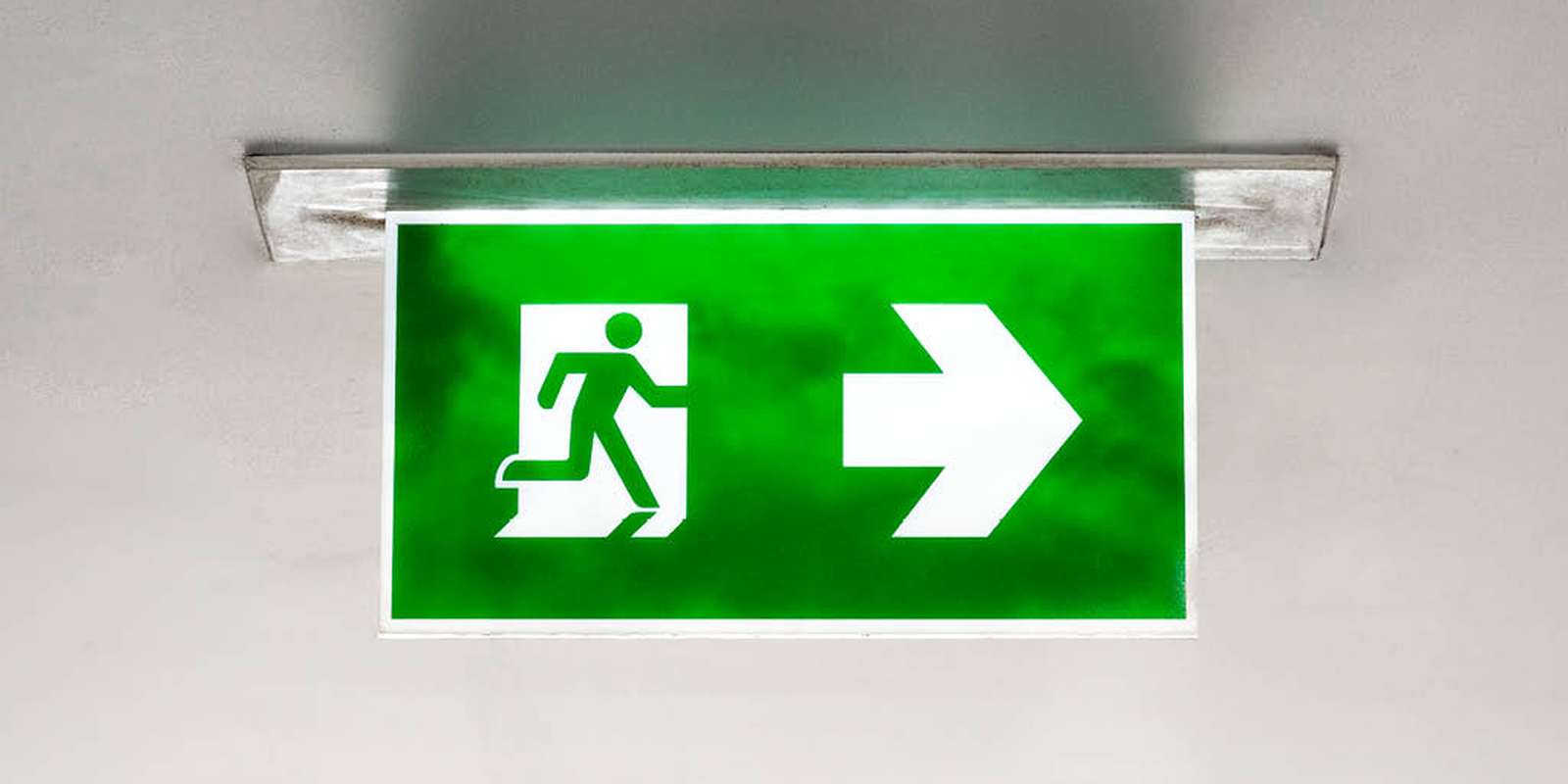 Fire exit safety sign