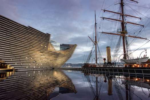 Dundee harbour with boat