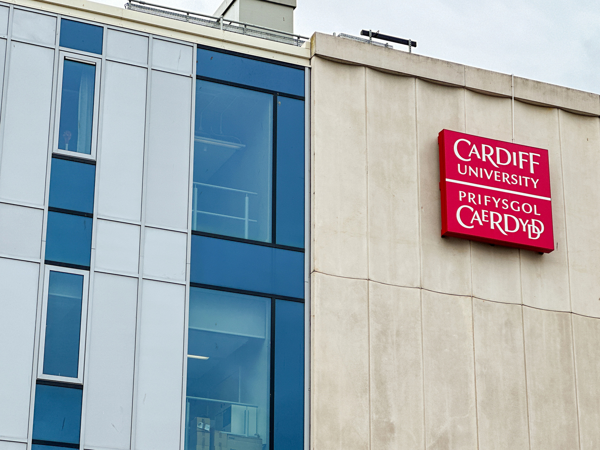 university sign of cardiff